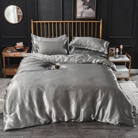 King size deals grey duvet cover