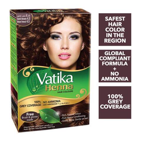 Buy Dabur Vatika Henna Hair Colour  Dark Brown 10g Pack of 6 Online -  Shop Beauty & Personal Care on Carrefour Saudi Arabia