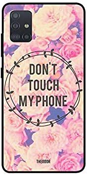 Theodor - Samsung Galaxy A71 Case Cover Dont Touch My Phone Red Eyes Flexible Silicone Cover