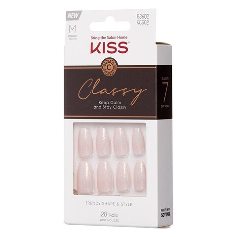 Buy Kiss False Nails KCS02 Multicolour 28 PCS Online - Shop Beauty ...