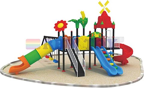 Rainbow Toys - Outdoor Children Playground Set Garden Climbing Frame Swing Slide 7.6 * 6.1 * 3.4 Meter RW-12025