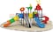 Rainbow Toys - Outdoor Children Playground Set Garden Climbing Frame Swing Slide 7.6 * 6.1 * 3.4 Meter RW-12025