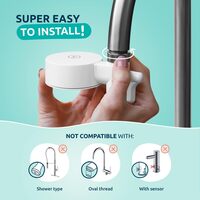 Tapp Water Ecopro Compact, Small Water Filter For Taps That Removes Bad Smells And Tastes From Water, Tap Water Filter Flouride Remover That Filters More 100+ Substances, White