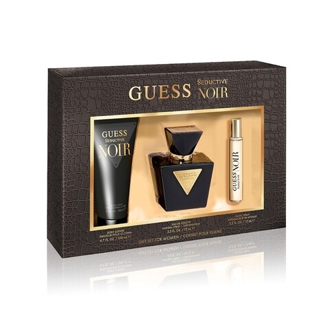 Buy Guess Seductive Noir Women's Gift Set: Eau De Toilette 75ml + Body  Lotion 200ml + Mini Spray 15ml Online - Shop Beauty & Personal Care on  Carrefour UAE