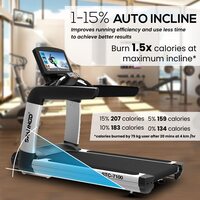 Sparnod Fitness STC-7100 (7.0 HP AC Motor) Commercial Treadmill (Free Installation Service) - Heavy Duty Professional Grade Machine for Gym Use