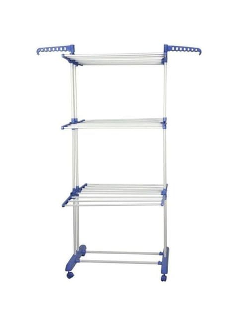 Generic Metal Clothes Dryer Rack Silver/Blue
