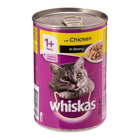 Whiskas Chicken in Gravy Can Wet Cat Food 400g