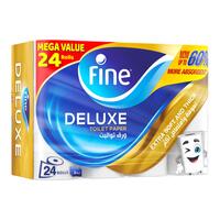 Fine Deluxe 3 Ply Toilet Paper Rolls Mega Value Pack 24 Rolls