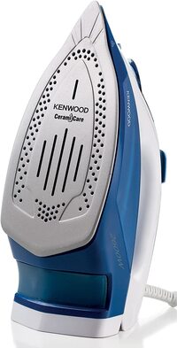 Kenwood Steam Iron 2600W With Ceramic Soleplate, Auto Shut-Off, Anti-Drip, Anti-Calc, Self Clean, Continuous Steam, Steam Burst, Spray Function Stp75.000Wb, White/Blue
