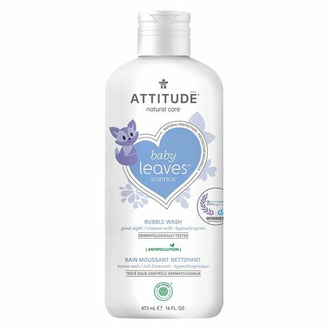 Attitude Baby Leaves Good Night Almond Milk Natural Bubble Wash 473ml