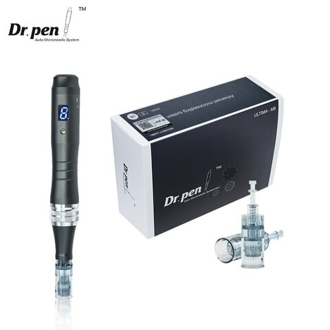 Professional Wired Dr pen M8 With Cartridges Derma Pen Skin Care Kit Acne Scar Removal Microneedle Home Use Beauty Machine