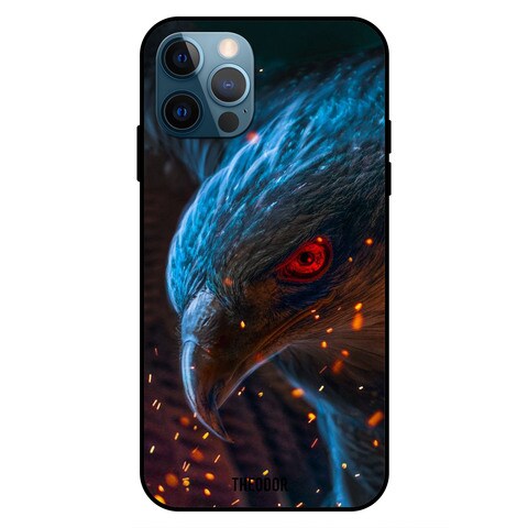 Theodor Apple iPhone 12 Pro Max 6.7 Inch Case Red Eye Eagle Flexible Silicone Cover