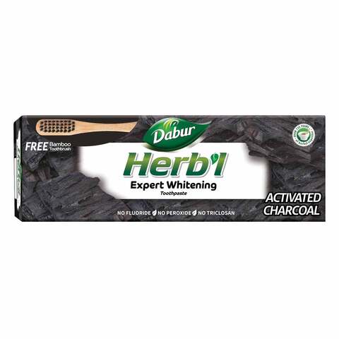 Dabur Herbal Activated Charcoal Tooth Paste With Bamboo Tooth Brush 150g