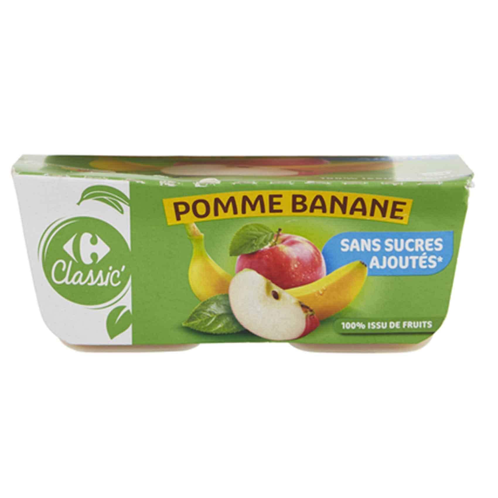Compote Pomme Sans Sucres Ajoutés CARREFOUR CLASSIC' : les 16 pots de 100g  à Prix Carrefour