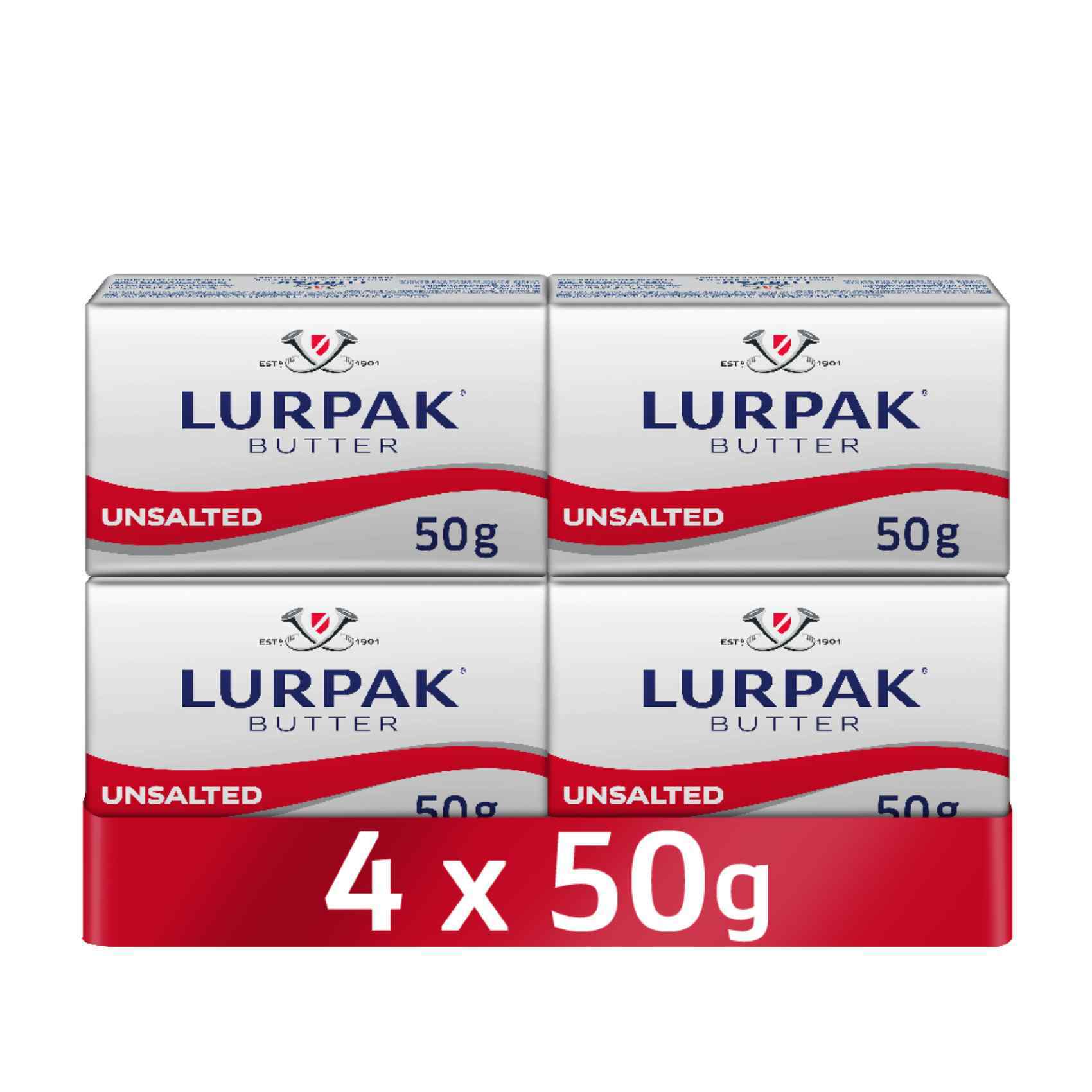 Buy Lurpak Mini Blocks Butter 50g X Pack Of 4 Online Shop Fresh Food On Carrefour Uae