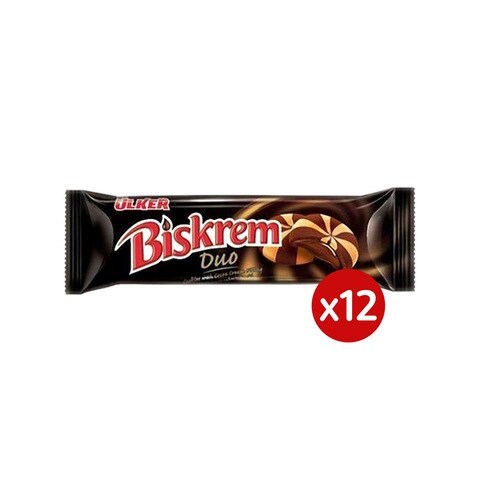 اشتري Ulker Biskrem Duo Cookies With Chocolate - 20 gram x12 في مصر