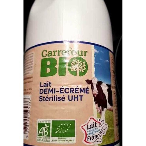 Carrefour Bio UHT Skimmed Sterilized Milk 1L