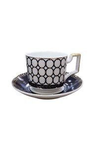 Liying Bone China With Oval Design Tea Cup 150Ml With Saucer Premium-Quality, Light-Weight And Elegant And Durable Perfect For Serving Tea, Coffee Green For Tea Party#16