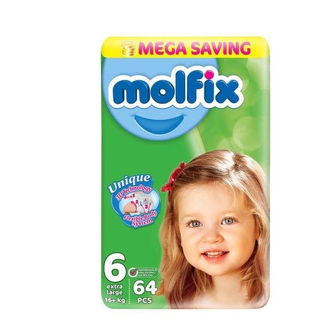 اشتري مولفيكس حفاضات للاطفال اكسترا لارج - مقاس 6 - 64 قطعة في مصر