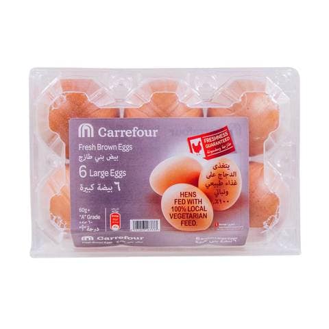 Carrefour Fresh Large Brown Eggs 6 PCS