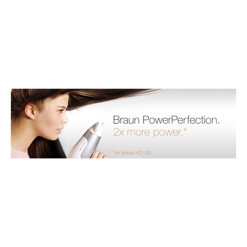 براون براون ساتين هير 5 باور بيرفيكشن مجفف الشعر بقدرة 2500 واط HD585 - متعدد الألوان