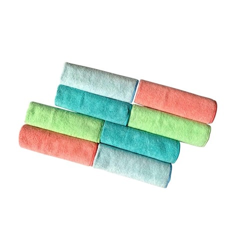 Microfiber Cleaning Towel 8 Pieces Mixed Colors Set