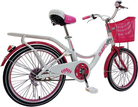 Vego Queen City Bike - White-Dark Pink, 20 Inch
