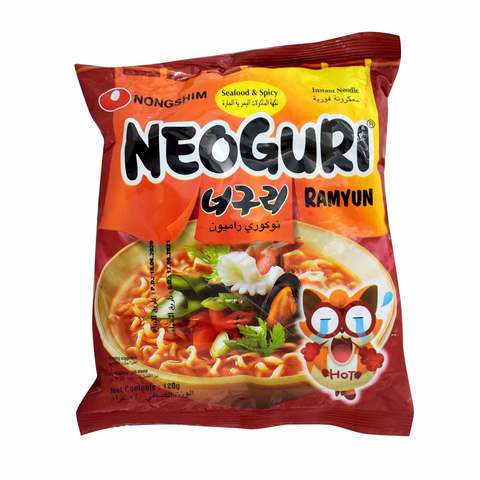 Nongshim Neoguri Seafood and Spicy Flavor Instant Noodles 120g