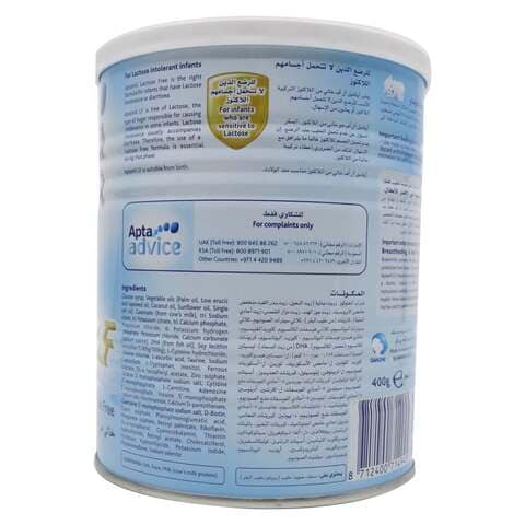 Nutricia Aptamil Lactose Free Infant Milk Powder 400g