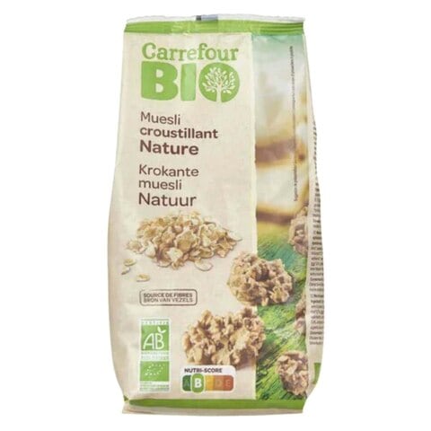 Buy Carrefour Bio Organic Natural Muesli Cereals 500g in UAE