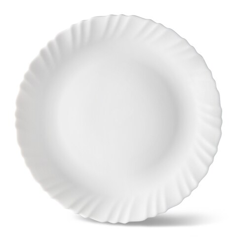 LARAH WHITE OPAL DINNER PLATE