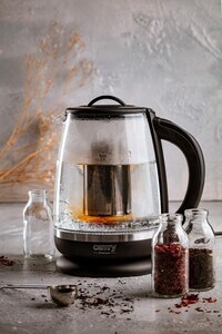 Germany technology Camry CR 1290 Kettle glass 2,0 l - with temp. control and tea infuser