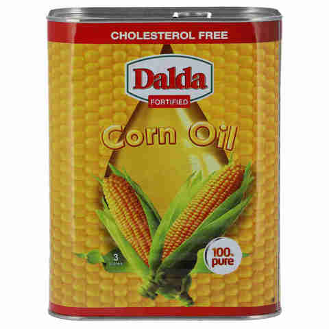 Dalda Fortified Corn Oil Cholesterol Free 100 Percent Pure 3 Litre