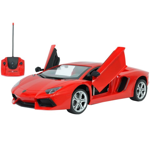 Remote Control Racing Car With Openable Door Red