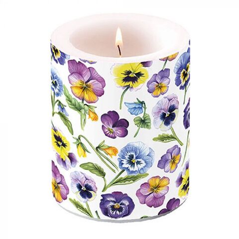 Ambiente Pansy All Over Candle, Large