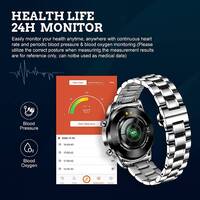 Bluetooth Calls Voice Chat with Heart Rate/Sleep Monitor Fitness Tracker, Men&#39;s Smart Watch for Android iOS, 1.3 Full Touch Screen IP67 Waterproof Silver