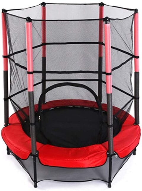 Fang Honelevo Kids 4.5 Feet Trampoline 55 Inch Trampoline With Enclosure Net And Spring Cover Padding Outdoor Trampoline Fun Summer Exercise Fitness Toys For Kids