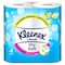 Kleenex Dry Soft Toilet Tissue Paper 2 Ply 4 Rolls x 200 Sheets Embossed Bathroom Tissue With A Touch Of Cotton