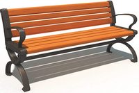 Rainbow Toys - Wooden Bench with Iron Stand - Brown