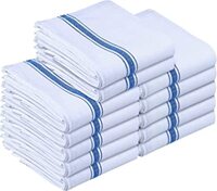 Prime Kitchen Towels-Pack of 6 Dish Towels-15&quot;x25&quot;inches absorbent Kitchen Towels, bar Towels, Tea Towels-Cotton White Dish Towel-Kitchen Accessories