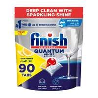 Finish Powerball Quantum All In 1 Lemon Sparkle Dishwasher Detergent 90 Tablets