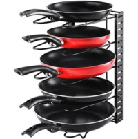 5 Tiers Pot Frying Pan Lid Storage Rack Organizer Kitchen Cookware Pan Pot Shelf Accessories Storage Rack