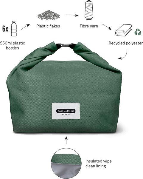 Buy Black + Blum Lbb010 Lunch Bag, Recycled Pet Polyester, 6700 ml, Olive  Online - Shop Stationery & School Supplies on Carrefour UAE