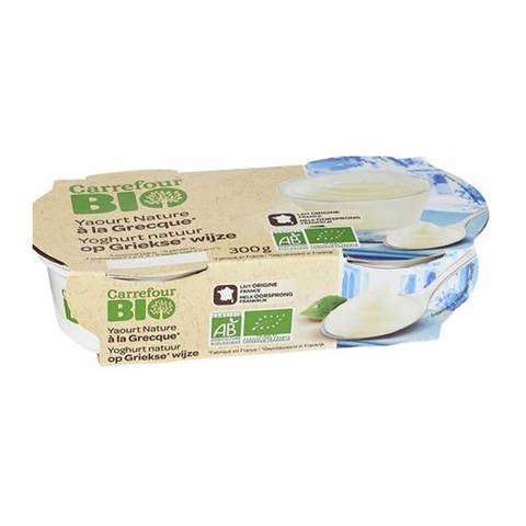 Buy Carrefour Bio Greek Yogurt 2 X 150 G Online Shop Bio Organic Food On Carrefour Saudi Arabia
