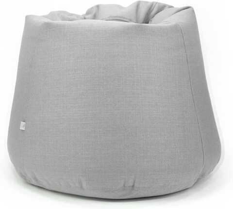 Luxe Decora Fabric Bean Bag Cover Only (M, White)