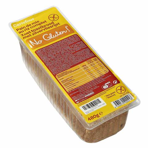 Carrefour Gluten Free Wholemeal Rice Bread 480g