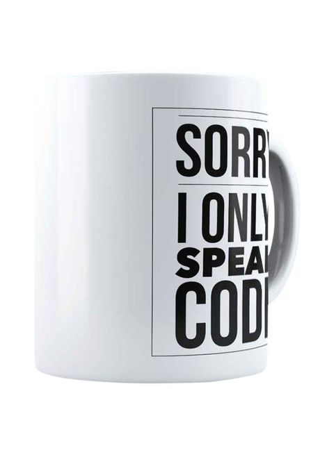 muGGyz Thick Thighs Mei Printed Coffee Mug White/Blue