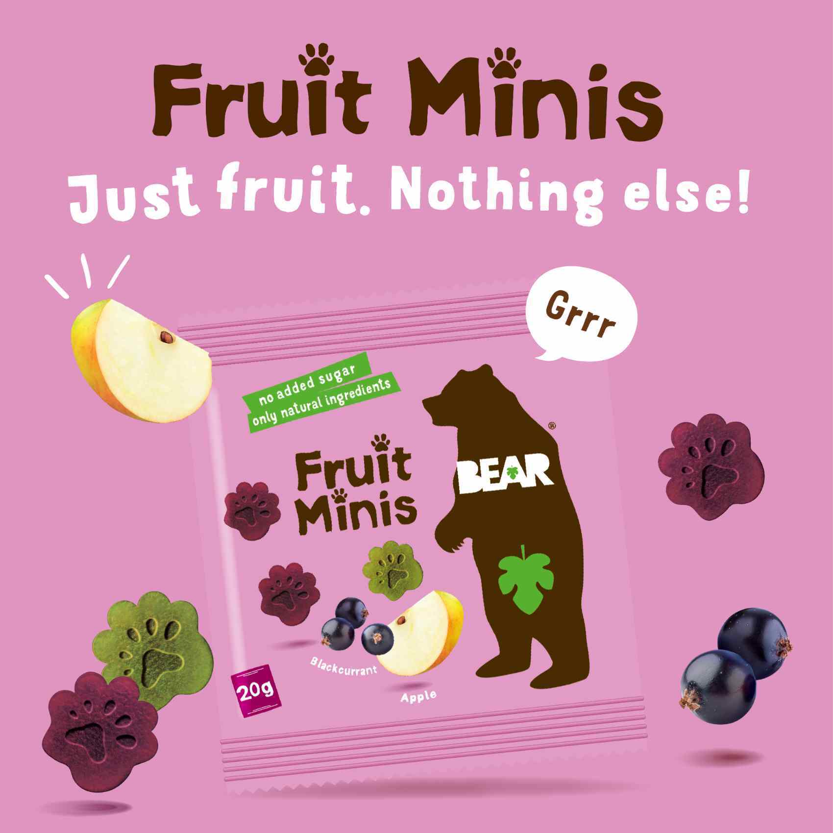 Buy Bear Paws Apple And Blackcurrant Fruit Snack 20g Online - Shop Baby  Products on Carrefour UAE