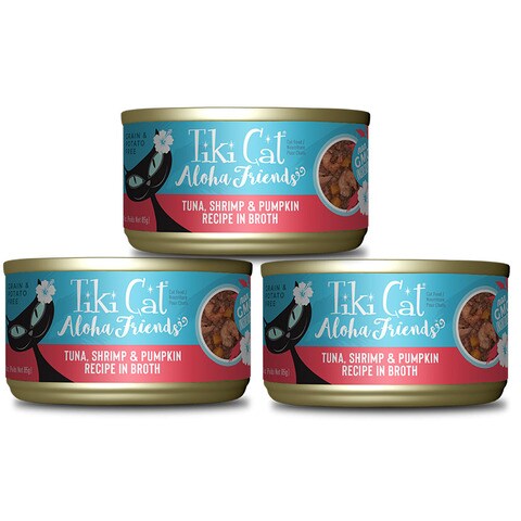 Tiki Cat Aloha Friends Wet Cat Food Tuna, Shrimp &amp; Pumpkin - Pack of 3