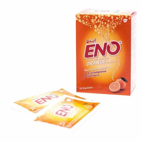 Eno Fruit Salt Antacid Orange Flavoured 10 Sachets
